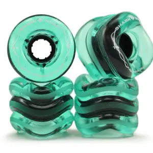 Shark Wheel 60mm 78A Transparent Emerald California Roll Skateboard  Wheels for Smooth Performance
