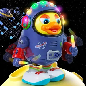 Baby Duck Toy Musical Interactive Electric with Lights and Sounds Dancing Robot Space Elements for Kids Fun and Learning