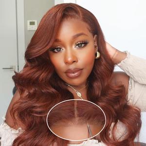 Bling Hair VIP Reddish Brown 16-32 Inch Body Wave Glueless Wig Human Hair Pre Plucked Pre Cut Glueless Lace Front Wig Ready to Wear 7x5 9x6 Body Wave 180% Density Closure Wig Human Hair #33 Colored Wig #TikTokShopBlackFriday