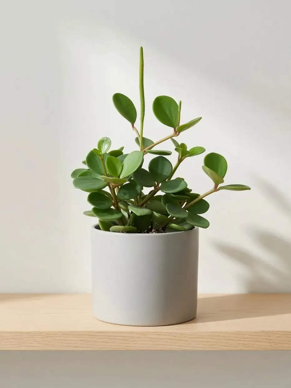 Peperomia Hope: Live Trailing Plant in 4" Pot, Peperomia Rotundifolia