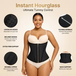 Women’s high-waist shapewear — soft nylon–spandex blend; no-roll waist trainer for everyday outfits; breathable tummy control; seamless core support; invisible underdress body shaper; non-binding daily shapewear for all-day wear Sauna Control Adjustable