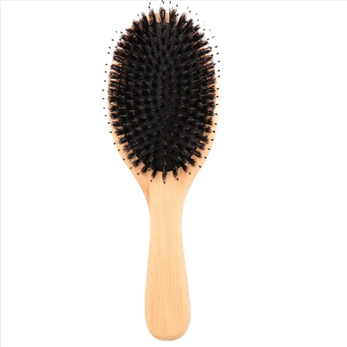 Hair Brush Boar Bristle Hair Brush with Nylon Pins Bamboo Paddle Detangler Brush Detangling Adding Shine Brushes Daily Use for Conditioning Improve Hair Texture