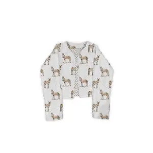 Donkey Icon Brown Cropped Quilted Jacket