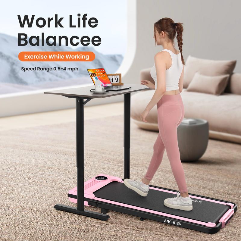 Ancheer armrest 2-in-1 treadmill, with LED display and remote control, for home office walking, 5 color options Workout Machine