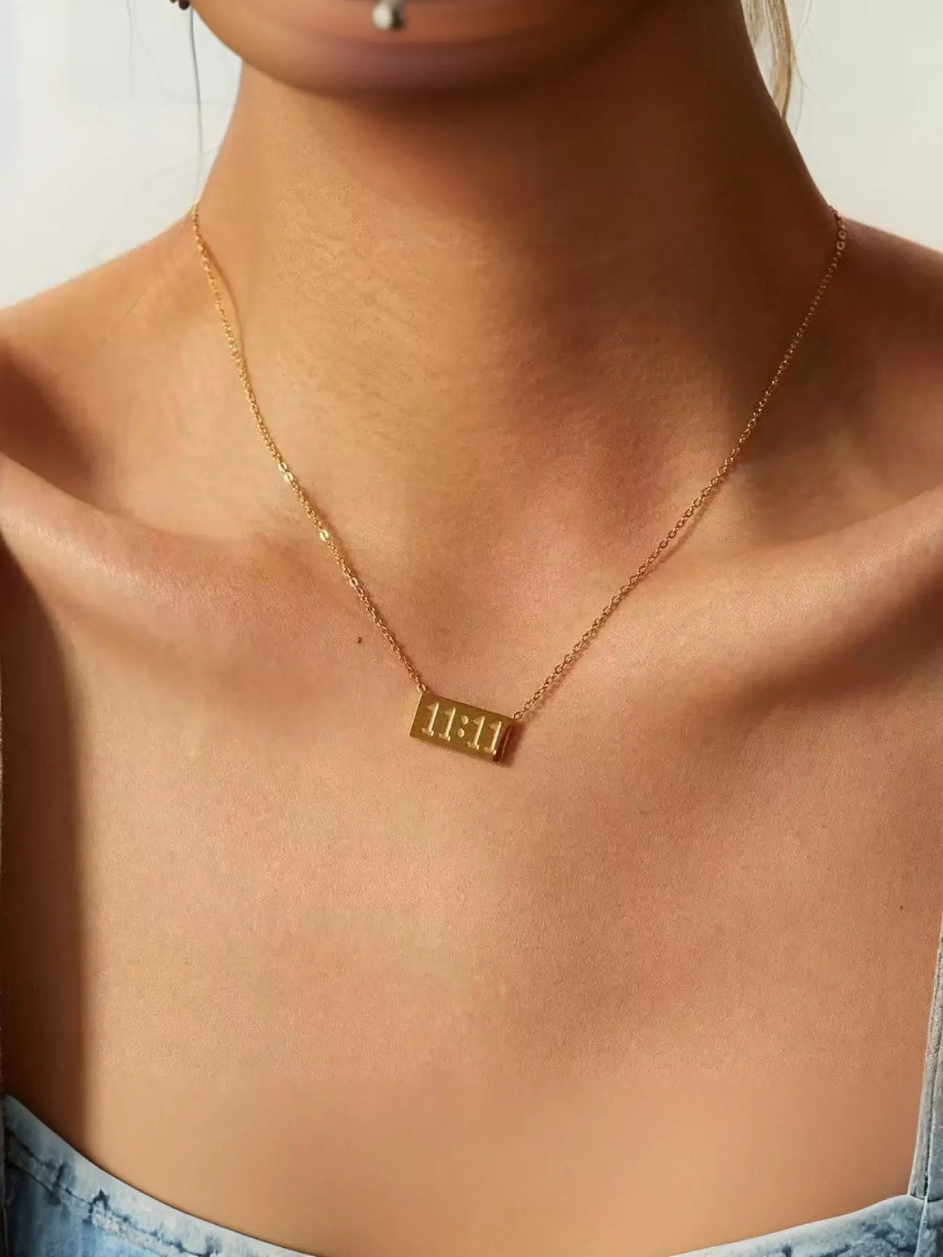 Personalized number 11:11 wish necklace Alloy Pendant Necklace Chain Necklace Fashion Jewelry Personalized number 11:11 wish necklace Alloy Pendant Necklace Chain Necklace Fashion Jewelry