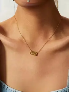 Personalized number 11:11 wish necklace