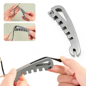 2 Pcs Eyeglass Frame Curvature Adjustment Tool, Glasses Frame Bender and Temple Arms Nose Pads Adjuster, 5-in-1 Multi-Function Optician Tool for DIY Simple Glasses Repair Kit