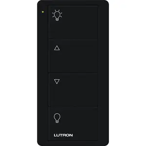 Lutron 4-Button Zone Control, Pico Smart Remote, with Light Icons, PJ2-4B-BL-L01, Black