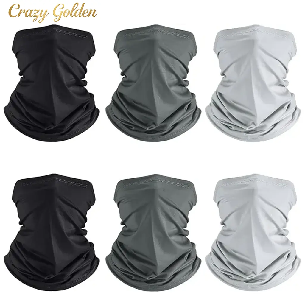 6 Pack Men'S Scarf, Sun Protection Face Mask, Cooling Neck Gaiter, Balaclava, Breathable Neck Snood, Face Mask 2026 New Model For Men'S Ski, Breathable Sun & Proof Hijab, Windproof Head Scarf, Suitable Or Skiing Fishing Hiking Camping Cycling