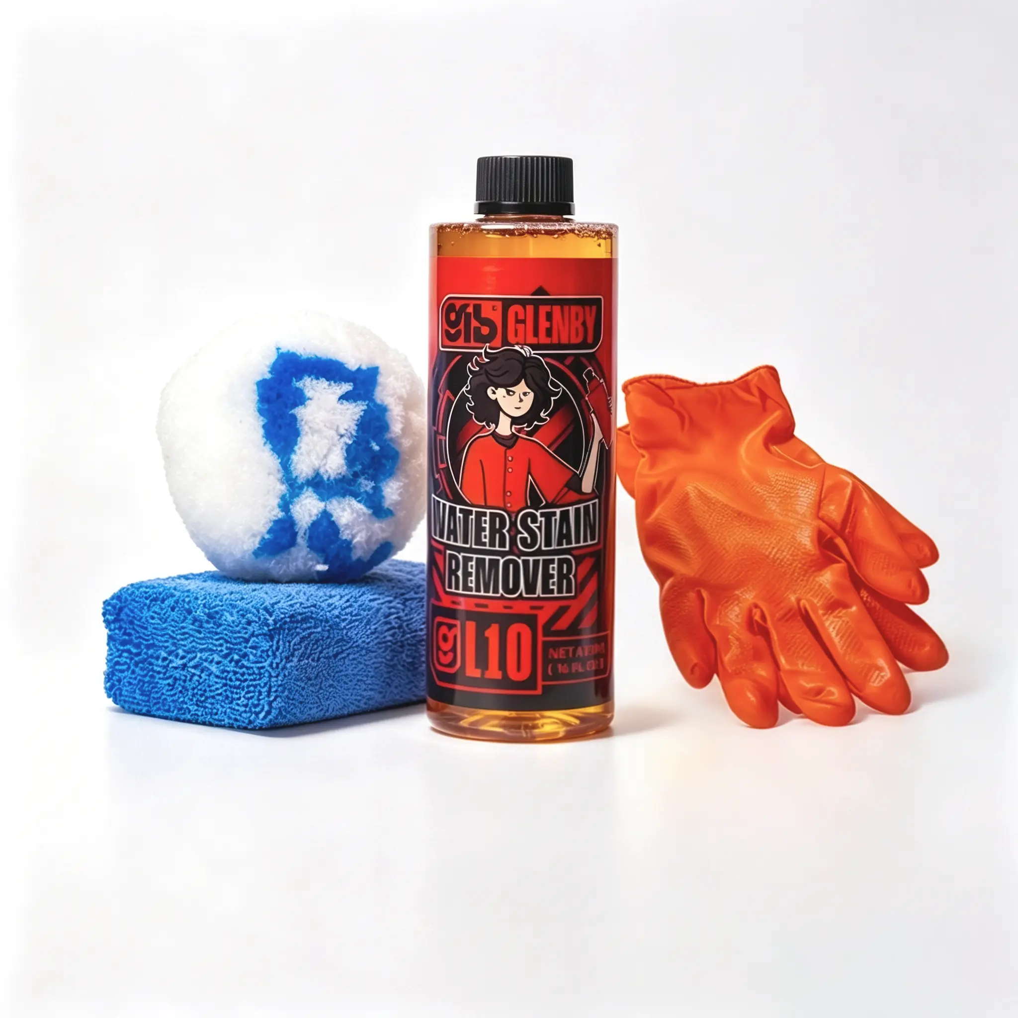 Glenby Professional Auto Water Spot Remover Gel, Heavy Duty Hard Water Stain & Mineral Deposit Remover for Car Detailing, Works on Paint, Glass, Chrome, Wheels & Metal, Stops Paint Etching & Restores Showroom Shine