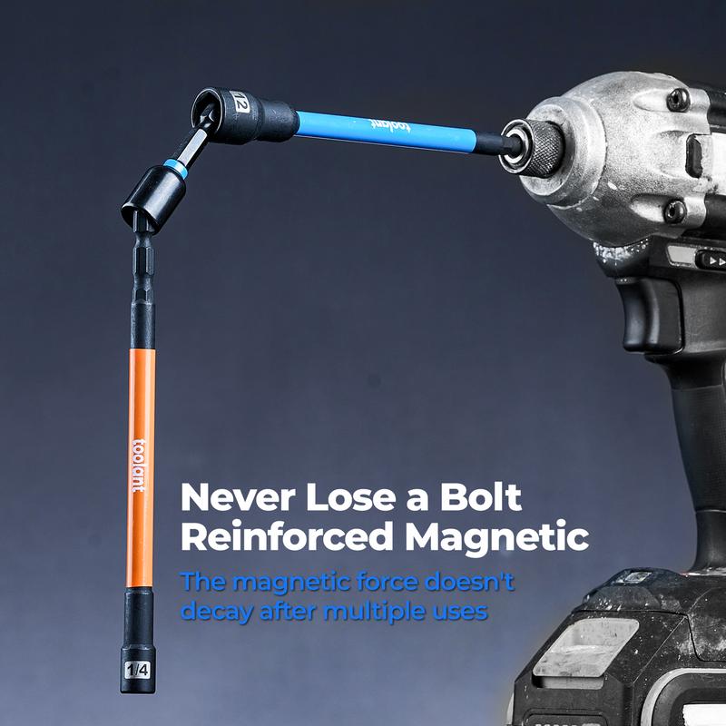 toolant Extra Long SAE/Metric Magnetic Nut Driver Set with Replacement Handle, 21pcs