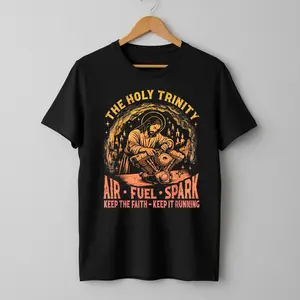 The Holy Trinity Compression Fuel Spark Keep Faith Running T-Shirt