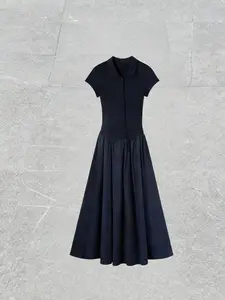 Polo Collar Knit Dress