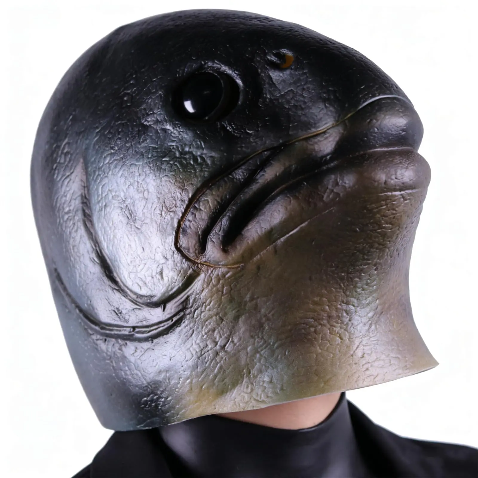 Realistic Latex Fish Animal Head Mask, Halloween Costume Face Disguise, Party Prop & Accessories, Festive Gift, Gifts