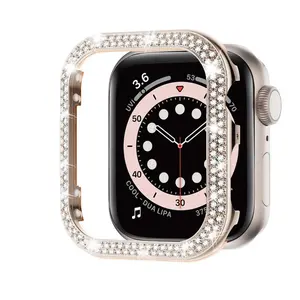 Casing Bee Starlight Rhinestone Watch Cover Compatible with Apple Watch 38/40/41/42/44/45/Series 10 42mm Smart Watch Case Protective Wearable Accessories
