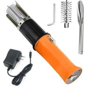 Electric Fish Scaler with Extra Stainless Steel Roller  for Scraping Salmon and Other's Fish, Cordless Fish Scale Remover Cleaner Skinner Kit Designed with 12V Rechargeable