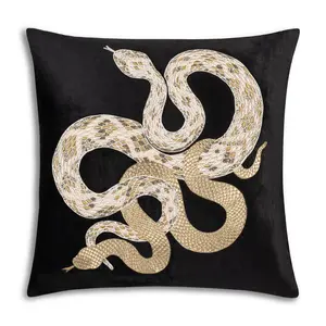 Safara Black Gold Snake Pillow