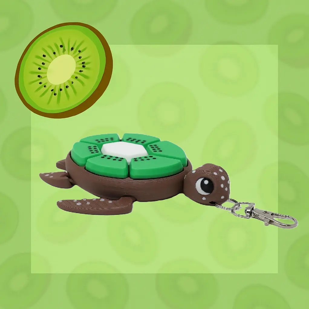 Fruity Turtle Fidget Toy Set - 6 Pack Sensory Clickers for Stress Focus & Fun Fruit-Themed Turtles Choose Your Vibe
