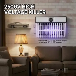 Upgraded Solar Powered Bug Zapper - Waterproof UV Light Mosquito Killer with Infrared Induction for Home, Garden & Camping