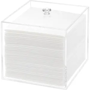 Disposable Face Towel Holder, Facial Towelettes Container Box, Acrylic Box for Facial Towels, Clear
