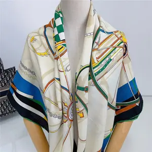 Magical Wheels Design Cashmere Scarfs 130cm*130cm 70%cashmere 30% silk
