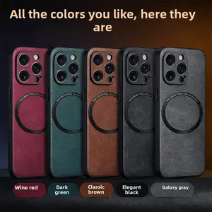 HISTORYOO Deer Pattern case For iPhone 17 16 15 Pro Max Air 16/15 Plus 14 Pro Max 13 12 11 For Magsafe Magnetic Luxury Slim Elk PU Leather Case Shockproof Bumper Phone Cover Anti-Scratch Soft Camera Protection