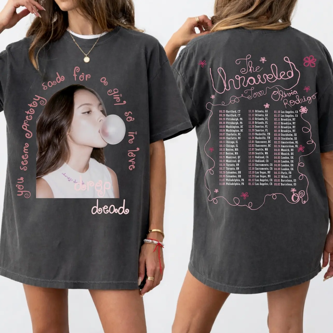 OR Inspired Double-Sided Graphic T-Shirt, Unraveled Inspired Music Tee, Vintage Pop Star Aesthetic Shirt, Unisex Streetwear Gift, Viral TikTok Style
