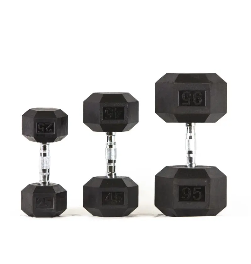 Rubber Hex Dumbbell Set 5LB-100LB DB5100
