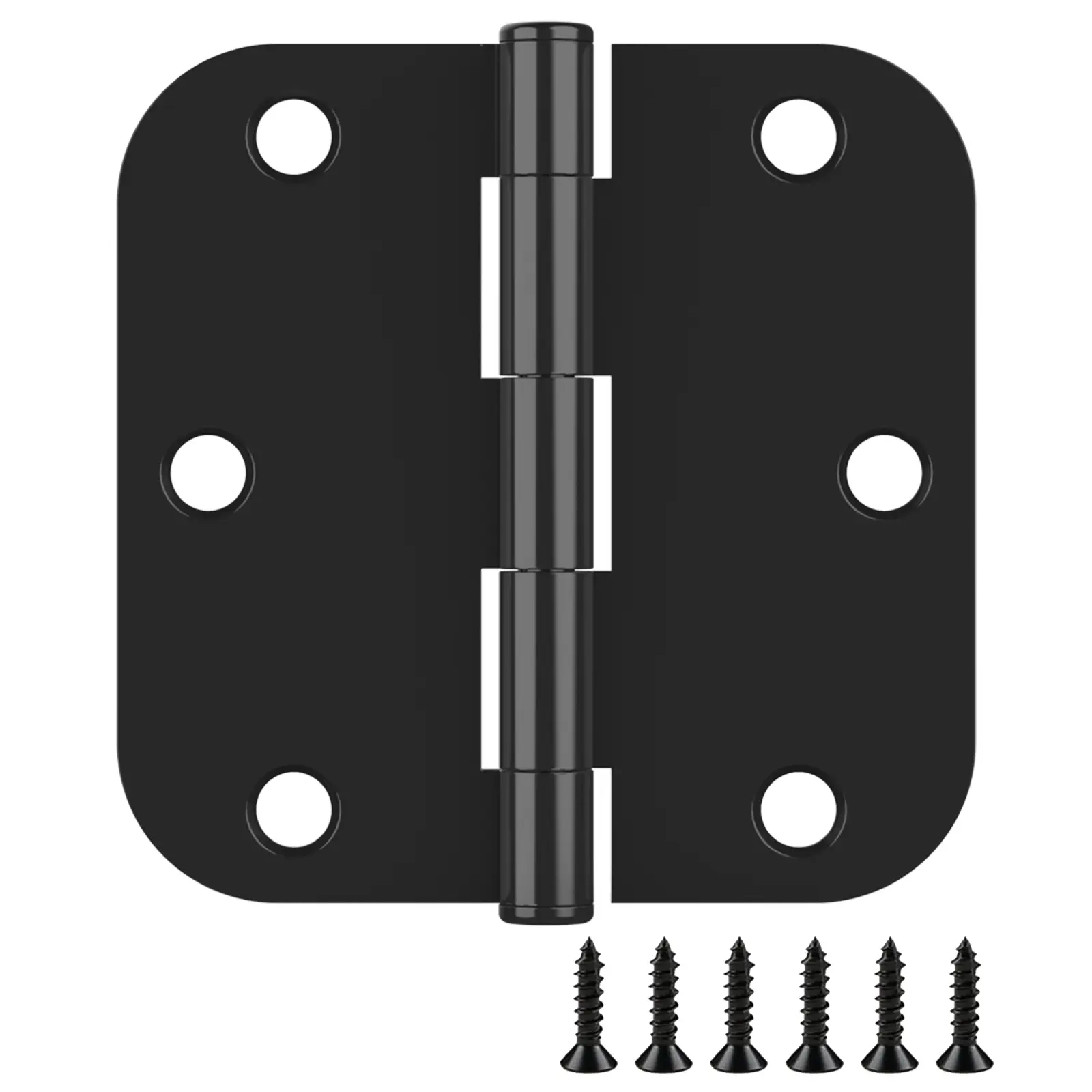 3.5 Inch Door Hinges, Rounded Hinges with 5/8" Radius Corners, Durable and No Squeak Hinges, for Home Interior, Exterior Doors and Commercial Use
