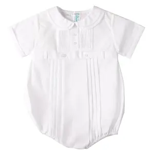 Baby Boys Mini Button Belt Tuxedo One-Piece Creeper