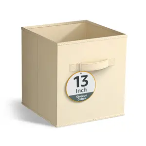 Sorbus 13" Foldable Storage Cube Basket Lightweight Organization Solutions - Single Pack Organiser Boxes Collapsible Household Multicolor