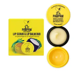Dr. PawPaw Lip Scrub and Lip Balm Duo - 0.55 oz Lip Volumizer for Fuller Lips lip plumper Dr. PawPaw Lip Scrub and Lip Balm Duo - 0.55 oz Lip Volumizer for Fuller Lips lip plumper