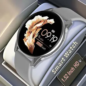 1.52 Inch Smartwatch Fashion Digital Watch with Sports Watch Motion Trajectory Voice Assistant For Women & Men Wearable Silicone Tape Gift Android And IOS Watch Smart Women