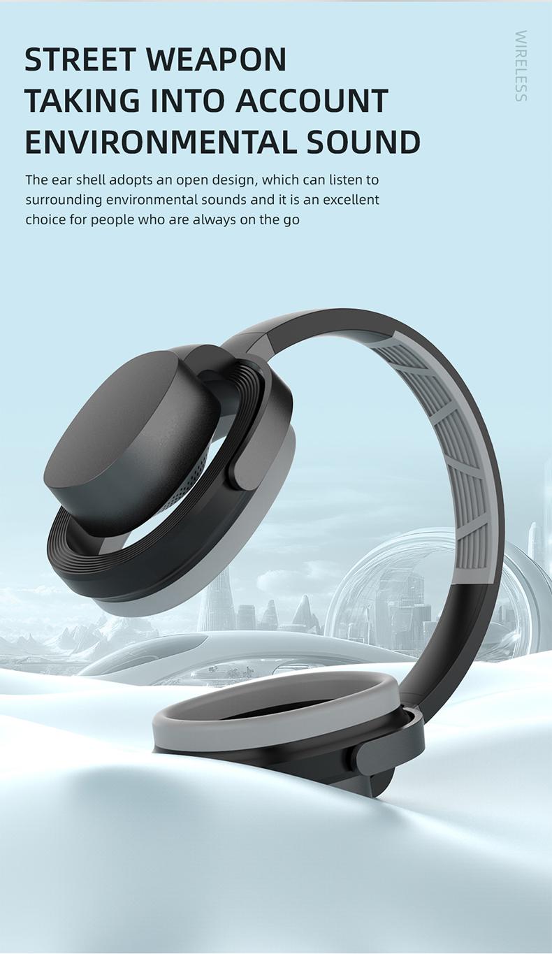 PAXA ZW-083 Headset Bluetooth Headphones，Hollow Earphone Design,Outstanding Acoustic Performance Balance Technology, Low-Latency Sound Image Synchronization, Bluetooth 5.4 Stable Version, 30-Hour Battery Life, Suitable For Work Or Outdoor Activities.