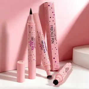 Waterproof Freckles Pen: Faux Freckle Stamp & Fine Tip Eyeliner for Realistic, Long-Lasting Freckles and Effortless Makeup, Perfect for Daily Wear and Cosplay