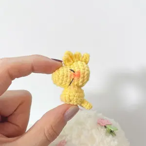 Mini Crochet Dinosaur Handmade | Tiny Amigurumi Dinosaur Plush | Cute Pocket Dino Gift, Kawaii Crochet Animal, Collectible Mini Toy