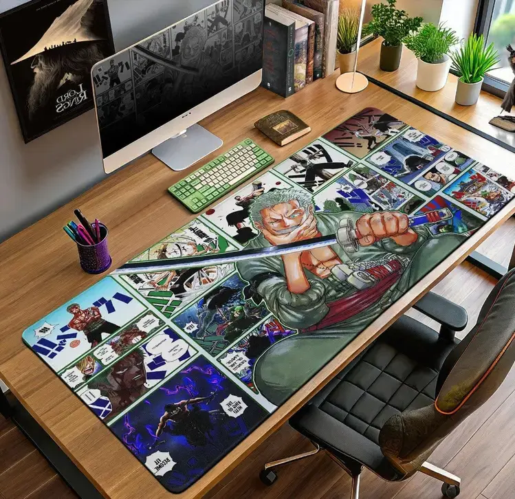 Zoro Sword Clash Mouse Pad, Anime Manga Desk Mat, Anime Mouse Pad, Desk Mat, PC Accessories. – FASTSHIPPING