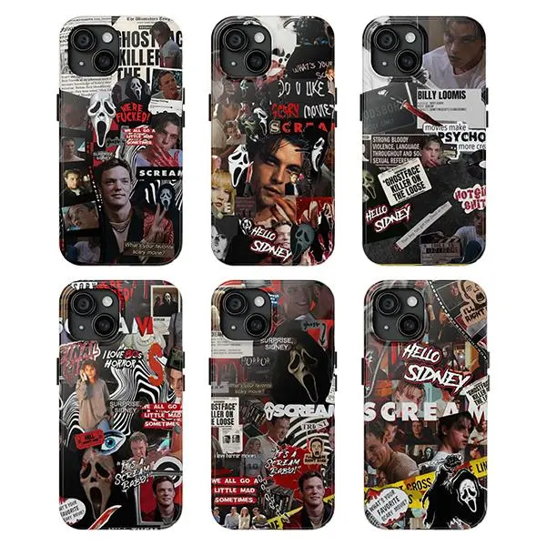 Scream Billy Loomis Smartphone Casing - Horror Movie Ghostface Villain Aesthetic Tough Cover, Phone Accessories for iPhone 11-17 Pro Max/Plus, Compatible with Cellphone Devices