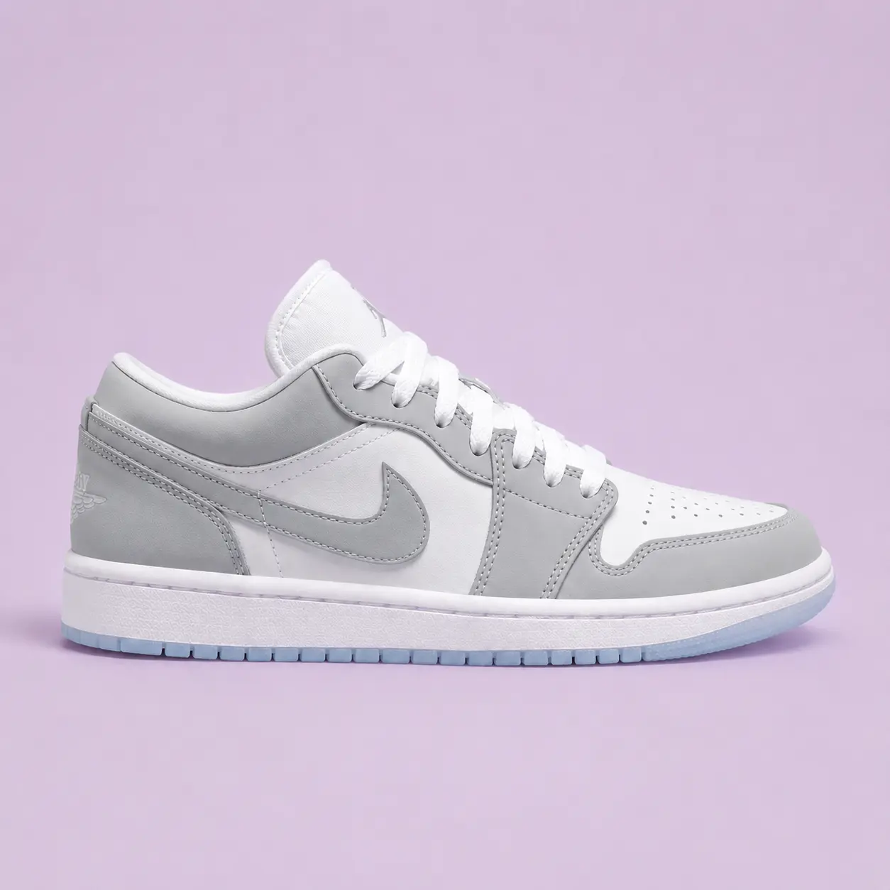 Nike Air Jordan 1 Low Wolf Grey Aluminum DC0774-105 Women's Shoe New