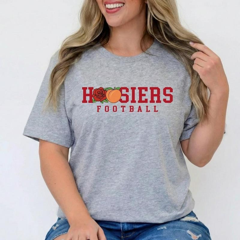 Indiana Football Bowl Champions Graphic Unisex T-Shirt Game Day Fan Gift Casual Cotton Tee L