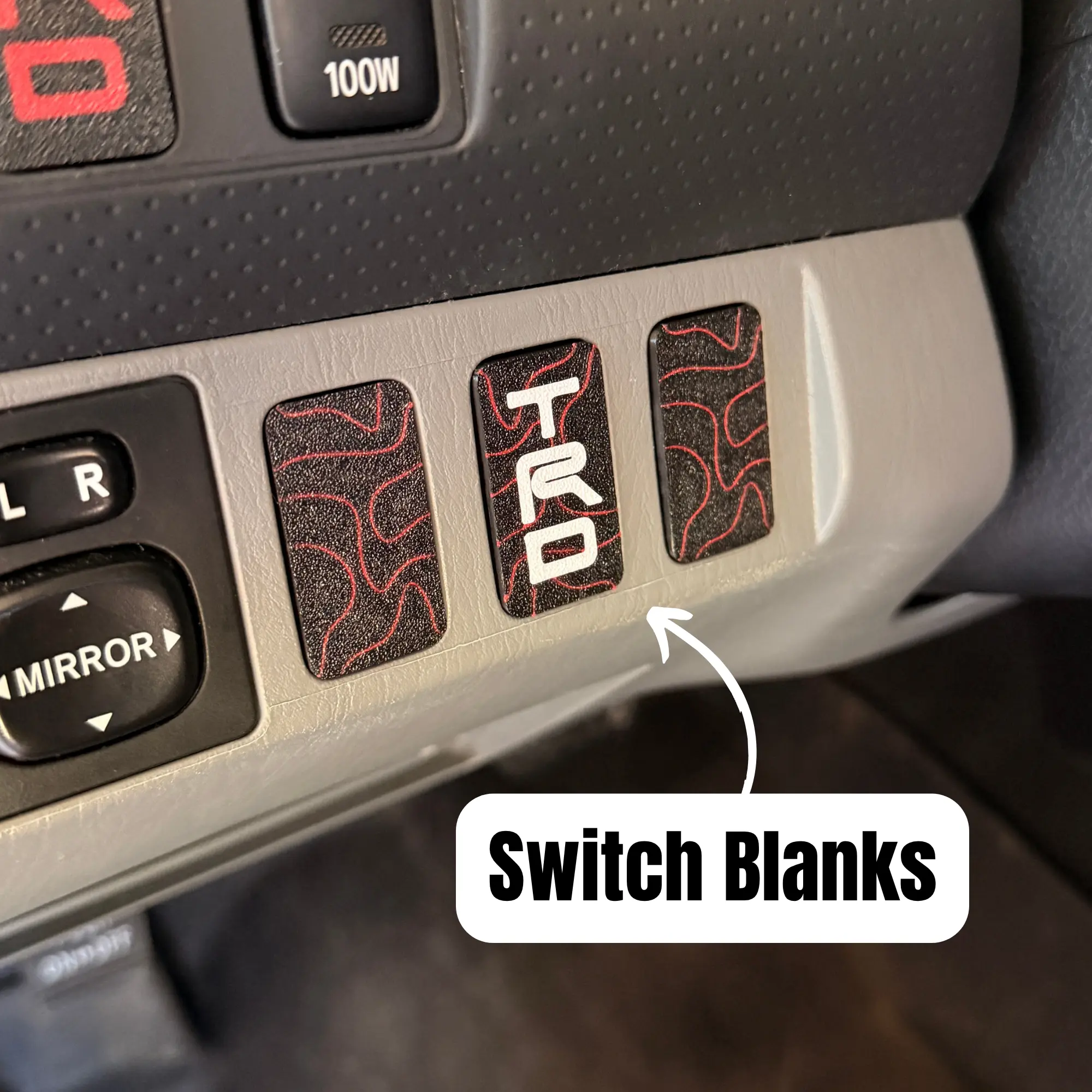 Toyota Switch Blank | Tall Style Button Blank Insert | 3 Pack