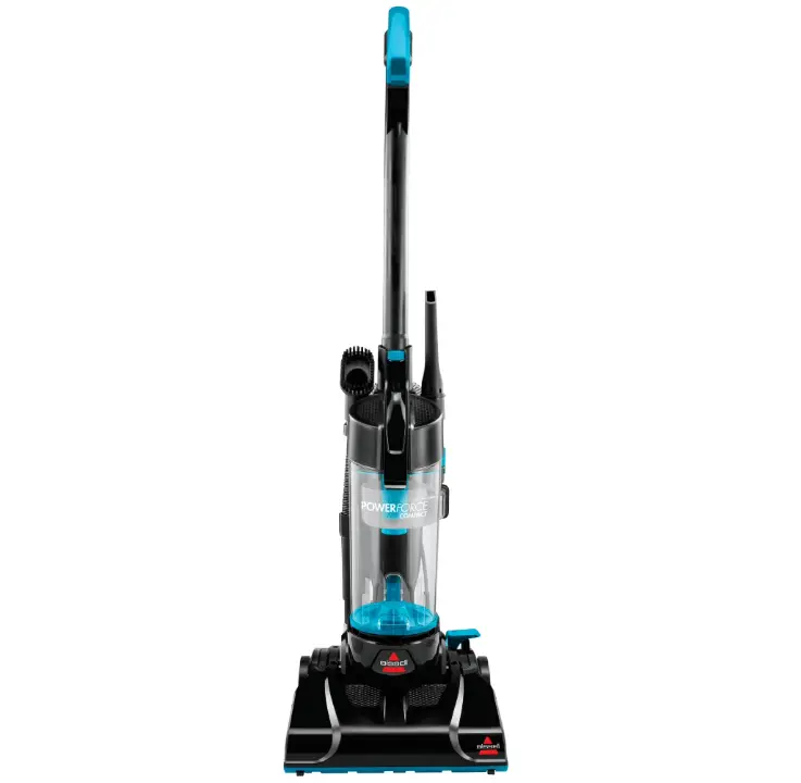 BISSELL PowerForce Compact, Bagless, Upright Vacuum, Lightweight, Powerful Suction, High Reach Wand, Hard Floor and Carpet, 2112, Blue & Black