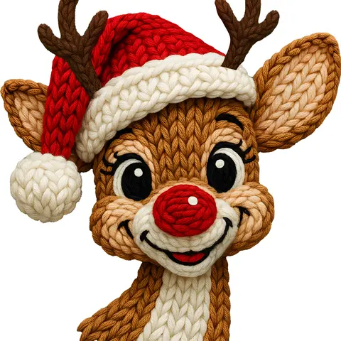 DTF Transfer Yarn Deer Multi Sizes Diy Material Handmade Crafts Durable Hand Woven Full Color Print for Hoodies Tees Hats Tote Bags Kids Apparel