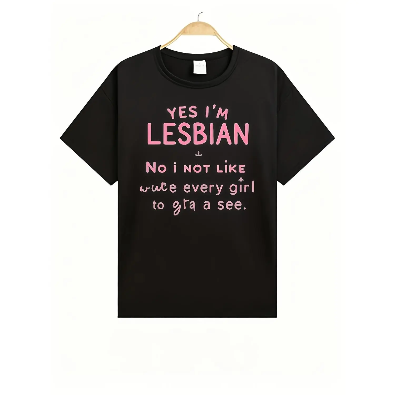LGBTQ Pride Graphic T-Shirt, Unisex 'Yes I'm a Lesbian' Slogan Tee, Casual Streetwear with Round Neck, Soft Breathable Cotton Blend Shortsleeve