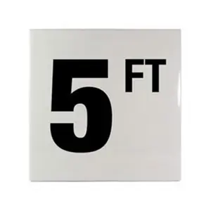 212 MAIN Pool Tiles - 6 in. Smooth Ceramic, 5 FT Length, for Aquatic Fitness Equipment and Swimming Pools