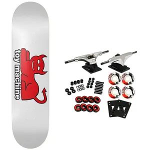 Toy Machine Skateboard Complete Devil Cat White 8.25" x 31.75"