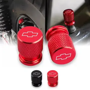 Chevrolet Car Tire Valve Stem Cap, Tire Valve Stem Cover,Universal Car Tire Valve Cap, Tyre Repair & Fitting Tool For Car, SUV