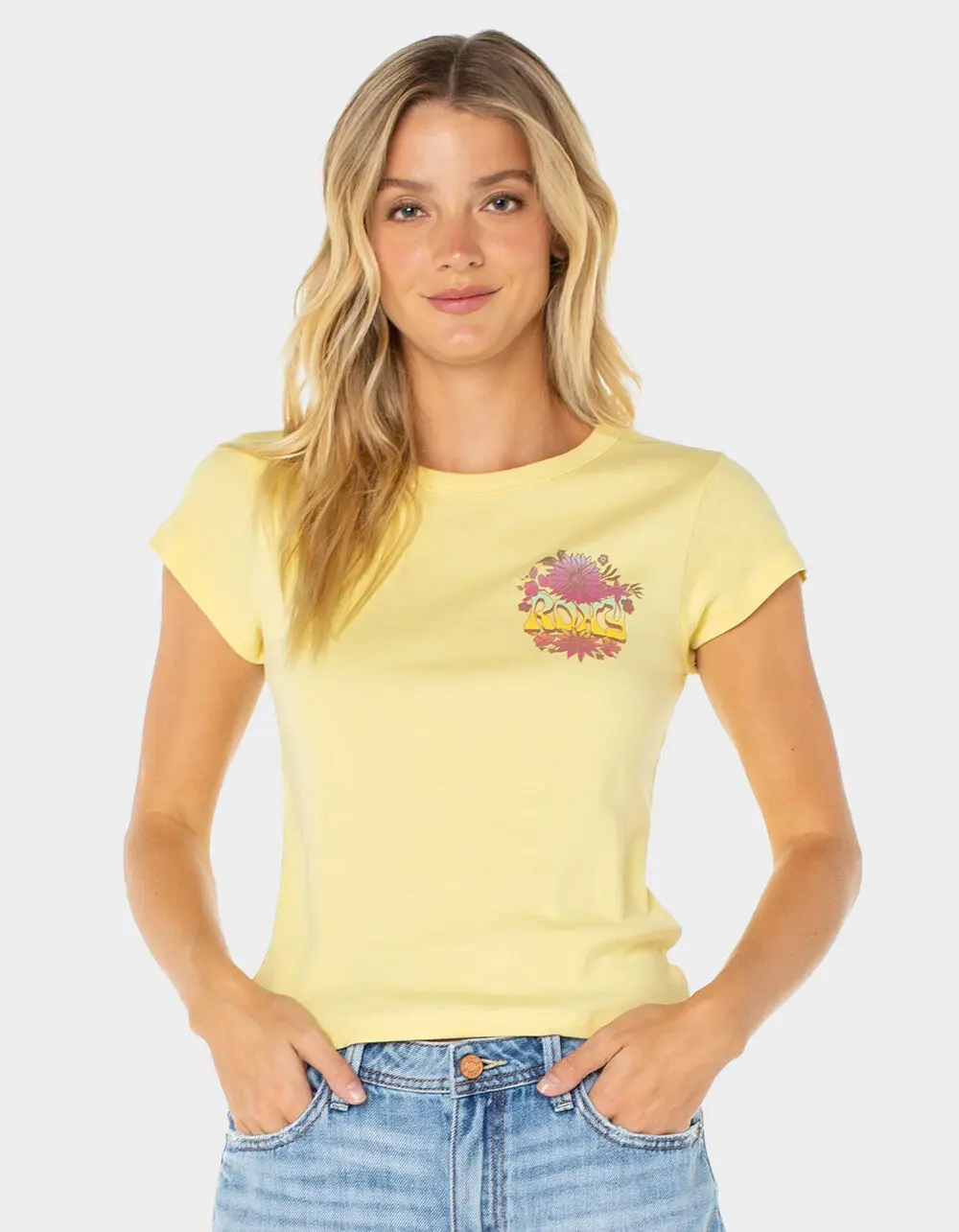 ROXY Tribal Sunset 90s Womens Baby Tee