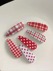 6pcs Polka Dot & Plaid Hair Clips, Barrettes, Hair Clip Set, Stylish Accessory for Women, Perfect for Daily Wear, Photoshoots, Parties, Great Gift Idea!