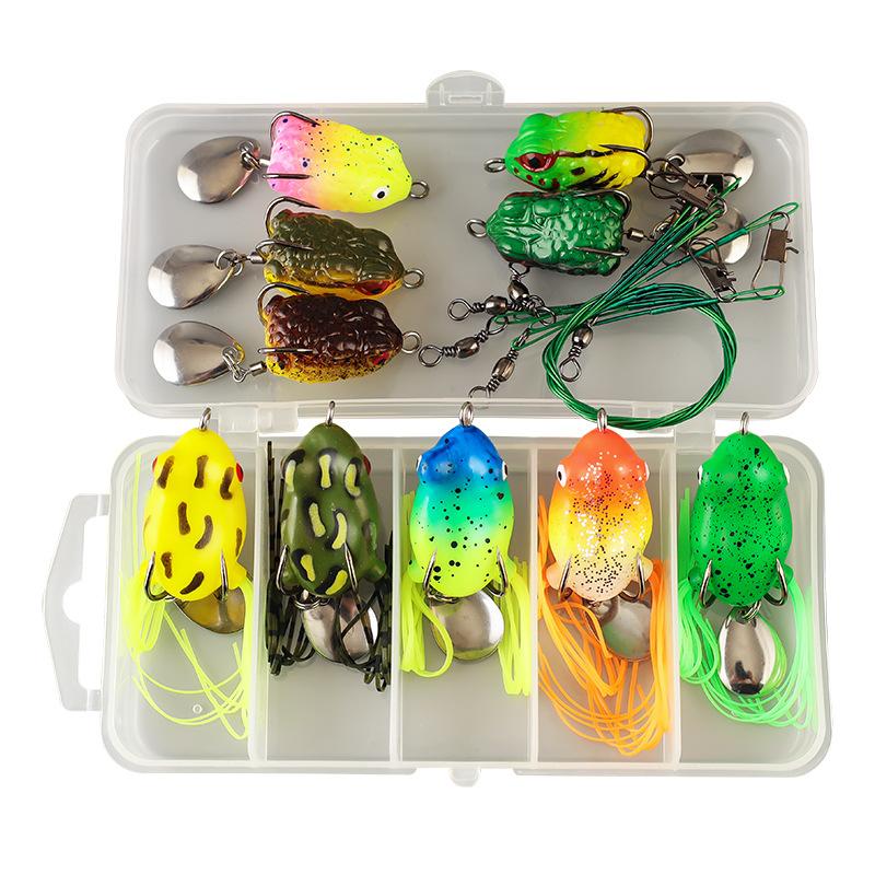 5/10pcs Frog Lure Ray Frog Topwater Fishing Crankbait Lures/Artificial ...